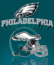 Philadelphia Eagles Fleece Throw Grid Iron Blanket - £13.41 GBP