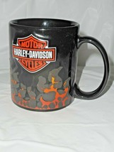 Black Harley Davidson Motorcycle Core Bar Shield Logo Rising Flames Coff... - $13.29