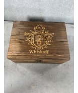 Whiskoff Wiskey Glass Set Chilling Stones Slate Coasters In Wooden Box - $15.98