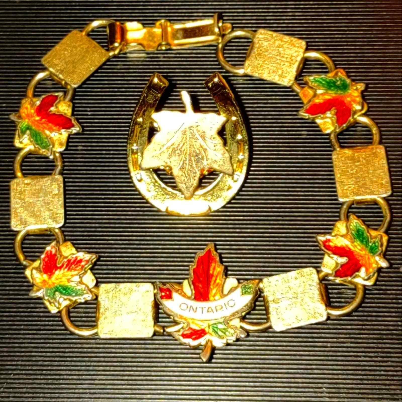 1950s Ontario Canada bracelet and brooch - $43.56