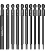 10 x Long 100MM 1/4 Inch Hex Head Allen Wrench Drill Bits, , - $366.07 MXN