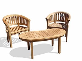 Windsor&#39;s Premium Grade A Teak Kensington , 2 Curved Arm Chairs &amp; Kidney... - £1,672.19 GBP