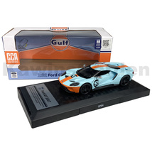 CCA 1:32 Ford GT 2017 Gulf Blue Color Alloy Diecast Model Toy w Decoration Base - £13.32 GBP