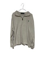 Polo Ralph Lauren Sweater Mens XXL Long Sleeve Gray 1/4 Zip Pullover Casual - $15.00