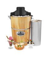 Elite Gourmet Old Fashioned 6 Quart Vintage Wood Bucket Electric Ice Cre... - $113.95 CAD