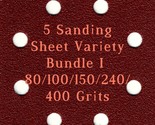 DEWALT DCW200B - 80/100/150/240/400 Grits - 5 Sandpaper Variety Bundle I - £3.90 GBP
