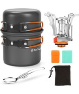 Odoland 6 Pc. Camp Cookware Mess Kit With Lightweight Stove, Spork, And ... - $41.94