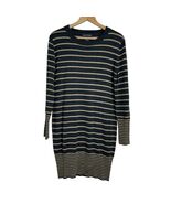 Jessica Howard Women&#39;s Size M Sweater Dress Gray w/ Beige Stripes - $508.17 MXN
