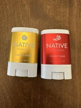 Native Deodorant Sugar Cookie &amp; Candy Holiday Mini Travel Size .35 oz Set Of 2 - £7.00 GBP