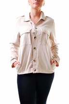 SUNDRY Womens Jacket Casual Botton Clure Stylish Everyday Ivory Size S - £31.56 GBP