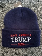 2024 TRUMP SAVE AMERICA BEANIE SKI HAT CAP PATRIOT REPUBLICAN GOP MAGA B... - $12.83