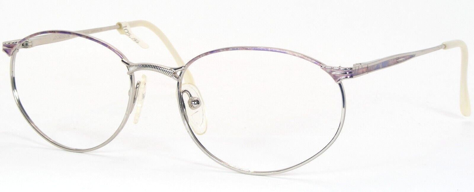 Vintage MEITZNER LUNDA 4179 Silver Lilac Purple UNIQUE RARE EYEGLASSES 5... - $67.42