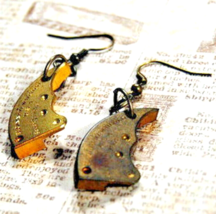 Earrings Jewelry Vintage Bronze Pocket Watch Parts Steampunk Upcycled Fashion - £9.83 GBP