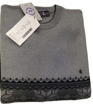 Sweater Pullover Man Grey Blue M Crew-Neck Crystals Snow Christmas Sports New - £51.10 GBP+