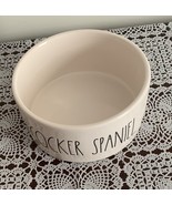 Rae Dunn Artisan Collection Cocker Spaniel White Ceramic Dog Bowl 6 Inch... - $12.99