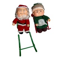 Vintage San Pacific Musical Wind Up Santa Claus And Mrs Claus Rocking Music Box - £19.13 GBP