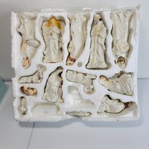 Ceramic Nativity Set not branded Missing 2 pieces but not the important ... - $19.49