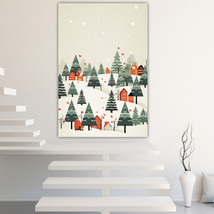 Winter forest Canvas Painting Wall Art Posters Landscape Canvas Print Picture - £10.71 GBP+