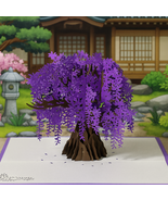 Wisteria tree pop-up card 15cm x 20cm UK sales only - $10.00