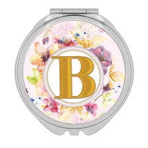 An item in the Health & Beauty category: Monogram Letter B : Gift Compact Mirror Initial Name ABC Alphabet
