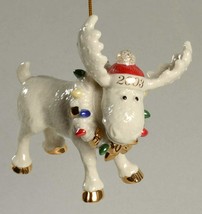 Lenox 2003 Moose Ornament Annual Moosechief Marcel Christmas Lights RARE... - £94.03 GBP