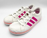 ADIDAS FX5244 BRAVADA CL K KIDS PINK/WHITE SKATEBOARDING SNEAKERS SIZE 3 - $19.99