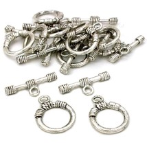 Bali Toggle Clasps Antique Silver Plated Part Approx 12 - $8.74
