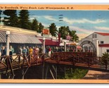 Boardwalk  at Weirs Beach Lake Winnipesaukee New Hampshire NH LInen Post... - £2.29 GBP