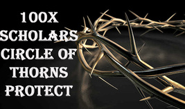 100X 7 SCHOLARS CIRCLE OF THORNS PROTECTION MAGICK WORK MAGICK RING PENDANT image 2