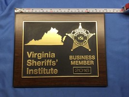 VIRGINIA SHERIFFS’ INSTITUTE - VSI Business Member Table/Hanging Plaque ... - $79.18