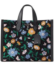 NWT Kate Spade Tote Manhattan Extra Large Black Floral Garden Jacquard Bag - $251.55