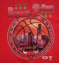 VTG 90s Starter Chicago Bulls 1998 Repeat 3Peat NBA Champions Red T-shirt Men XL - £63.80 GBP