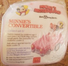 1988 McDonalds Mickeys Birthdayland Minnies Convertible Car 2 New in Package - £7.77 GBP