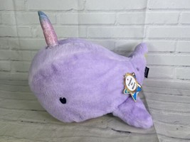 FAO Schwarz Glow Brights Narwhal Plush Stuffed Toy With LED Lights and Sound - £13.84 GBP