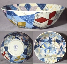 WEDGWOOD Patchwork 8” Round Vegetable Bowl Designed by Ralph Lauren 1989 - £37.30 GBP