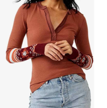 Free People Mikah Layering Cuff Autumn Combo Shirt Size S MSRP $78 NWT 2215-17 - $38.88