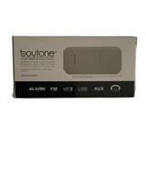 Boytone BT-92W Portable FM Radio Alarm Clock with Earphones, Flash light, USB - £11.20 GBP