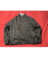 Starter 2XL Black Windbreaker Jacket Full Zip Lined Reflective Accents P... - $47.95 CAD