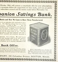 1904 Perry Mason Companion Savings Bank Advertisement Ephemera 11.25 x 7.5&quot; - €17,28 EUR