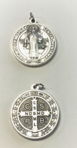 Saint Benedict Silver tone Medal, New, #MD-002 - $6.98 CAD