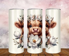 Skinny Tumbler with Straw, 20oz/30oz, Baby Highland Cow, awd-259 - $36.16+