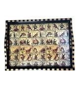 1999 Cynthia Carey Chic Hand Painted Decoupaged 18” Wood Tray Antique Al... - $160.30 CAD