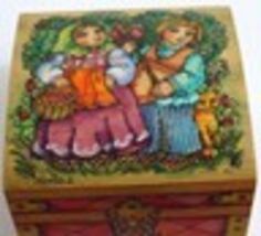 Handpainted Wooden Box "COUPLE IN ROSE GARDEN" BY DIMITRY ZHUKOV SIGNED - $65.28