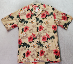 Vintage Hilo Hattie Shirt Men&#39;s M Multi Hawaiian Short Sleeve Collar But... - £21.71 GBP