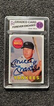 Mickey Mantle New York Yankees HOF Autograph Baseball Card. Reprint Grad... - $8.00