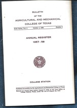 1957-58 Annual Register-Texas A &amp; M-College Station-Student Lists, Homet... - $5.00