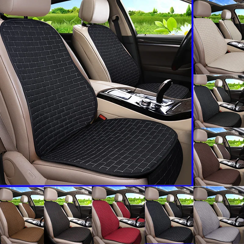 Linen/Flax Car Seats Cushions,not Moves Cushion Pads,non-slide Cool Seat Covers, - £10.87 GBP+