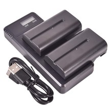 Dste 2X Np-F550 Battery + Rapid Dual Lcd Charger Compatible With Ccd-R - £39.30 GBP