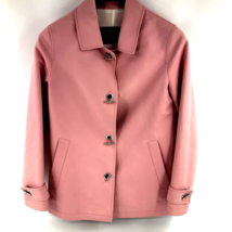 Burberry Mid-Length Jacket Coat Pink Metal Toggle Closure Cotton Acetate... - $417.51