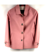 Burberry Mid-Length Jacket Coat Pink Metal Toggle Closure Cotton Acetate... - £329.86 GBP